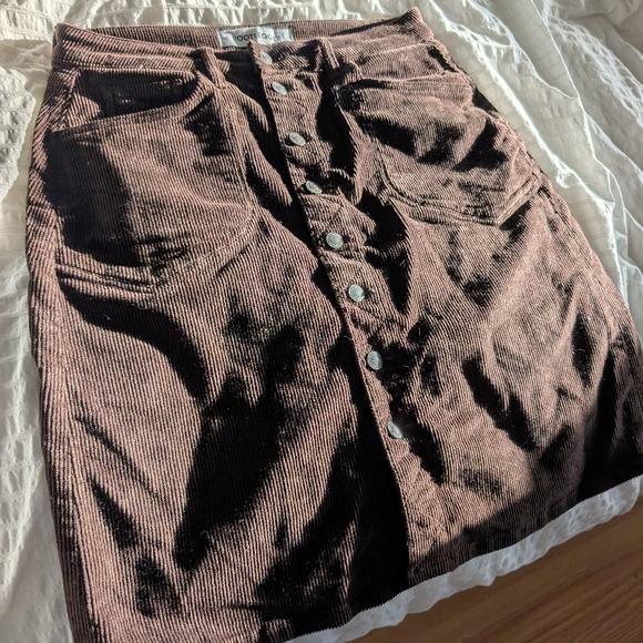 Bootlegger Sz 6Brown Button-Front Skirt - Picture 4 of 6